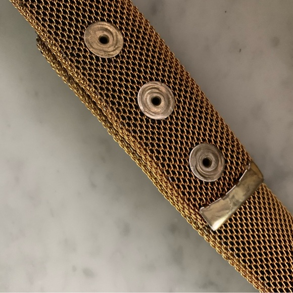 90’s vintage leather belt with Amber studs with gold chains attachment size 32” - Picture 11 of 14